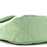 Goatskin Quilted Medium Chanel 19 Flap Light Green