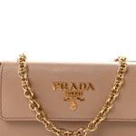 Saffiano Chain Wallet Cammeo
