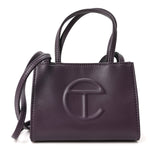 Vegan Leather Small Shopping Bag Eggplant