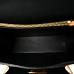 Calfskin Gancio Lock Marisol Top Handle Satchel Ecorce Black