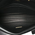 Smooth Calfskin Small Bel Air Clutch On Strap Black
