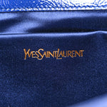 Textured Patent Monogram Large Belle De Jour Clutch Royal Blue