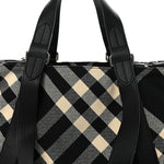 Jacquard Check Festival Tote Black White
