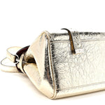 Metallic Crinkled Calfskin Medium Alexa Gold