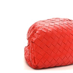 Nappa Maxi Intrecciato The Pouch Oversized Clutch Bright Red