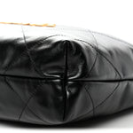 Shiny Calfskin Quilted Small Chanel 22 Black