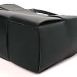 Grained Calfskin Intrecciato Small Arco Tote Black
