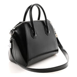 Shiny Lord Calfskin Small Antigona Black