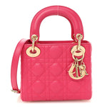 Lambskin Cannage Mini Lady Dior Pink