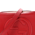Pebbled Calfskin Small Soho Disco Bag Tabasco Red