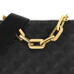 Lambskin Embossed Monogram Coussin MM Black