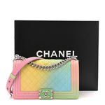 Caviar Quilted Medium Cuba Rainbow Boy Flap Multicolor