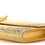 Nappa Crystal Long Andiamo Top Handle Clutch Porridge