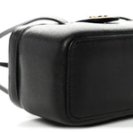 Shiny Caviar Preppy Coco Long Vanity With Strap Black