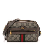 GG Supreme Monogram Web Mini Ophidia Shoulder Bag Brown