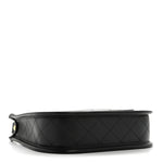 Calfskin Quilted Hobo Black