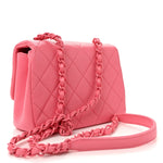 Caviar Quilted Mini Incognito Square Flap Pink