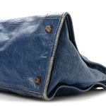 Agneau Giant 12 Gold Hardware Work Bleu Glacier
