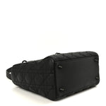 Ultra Matte Calfskin Cannage Medium Lady Dior Black