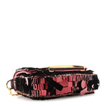 Sequin Paillettes Shiny Nappa Sex and the City Nano Maxi Buckle Baguette Charm Granata