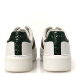 Ultralight Plume Calfskin Web Womens Ace Platform Sneakers 39.5 White