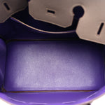 Epsom Bi-Color Horseshoe Birkin 35 Etain Crocus