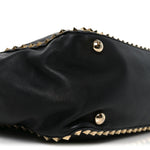 Vitello Medium Rockstud Tote Tote Black