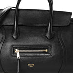 Supple Shiny Lambskin Little New Luggage Black