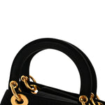 Nylon Cannage Medium Lady Dior Black