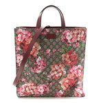 Soft GG Supreme Monogram Blooms Vertical Tote Beige Multicolor Dry Rose