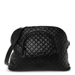 Calfskin Quilted ES Giant Travel Bag Black