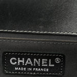 Tweed Metallic Lambskin Medium Boy Flap Silver