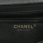 Caviar Quilted Jumbo Kelly Flap Black