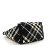 Jacquard Check Festival Tote Black White