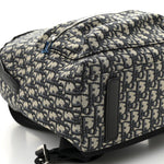 Oblique Calfskin Rider Backpack Beige Black
