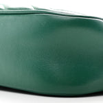 Calfskin Matelasse Small GG Marmont Chain Shoulder Bag Emerald Green