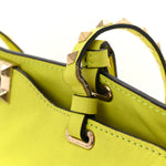 Vitello Medium Rockstud Tote Yellow Fluo