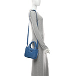 Nappa Soft Padded Small Double Handled Shoulder Bag Celeste