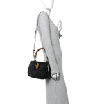 Skipper Calf Web Medium Bamboo 1947 Top Handle Bag Black