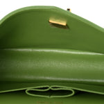 Caviar Quilted Small Double Flap Green