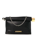 Smooth Calfskin La Pochette Rond Carre Black