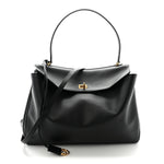 Smooth Calfskin Large Rodeo Top Handle Handbag Black