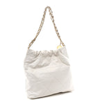 Shiny Calfskin Quilted Small Chanel 22 White