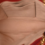 Calfskin Matelasse Medium GG Marmont Open Top Shoulder Bag Hibiscus Red