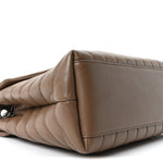 Calfskin Y Quilted Monogram Medium Loulou Chain Satchel Desert Storm