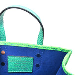 Taurillon Illusion Sac Plat XS Bleu Vert