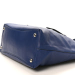Saffiano Cuir Medium Double Handle Tote Bluette