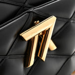 Lambskin Malletage Top Handle GO-14 GM Black