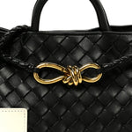 Nappa Intrecciato Small Andiamo Shoulder Bag Black