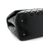 Caviar Quilted Small Coco Handle Flap So Black